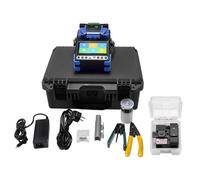 decaat A2 Fiber Optical Fusion Splicer Core Alignment 5S Splice OPM VFL | 15S Heating, 4.3-inch Touch LCD Screen Built-in Optical Power Meter & Visual Fault Locator;3-in-1 Fiber Clamp; 10 Language
