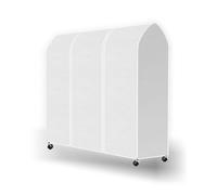 DecacnX Clothes Rail Cover 4FT Dustproof Breathable Garment Rail Cover Double Protective Zip for Easy Access, Premium Fabric 120cm Wide for Wardrobe Clothing Rail, White