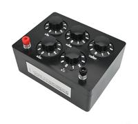 Decade Resistance Box 0-9999.9 Ohm Adjustable Variable Resistor with 5 Ranges for Laboratory Teaching Physics Experiments Circuit Testing Bakelite Case