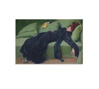 Decadent Young Woman Poster Woman Portrait Poster Vintage Wall Art Emerald Green Art After The Dance Poster Moody Wall Decor Poster Canvas Poster Bedroom Decor Landscape Office Room Decor Gift 16x24in