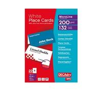 Decadry Perforated Place Cards 200gsm White (132 Pack)