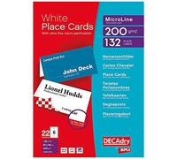 Decadry Perforated Place Cards 200gsm White (Pack of 132) DPOCB3713
