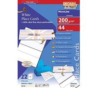 Decadry Perforated Place Cards 200gsm White [Pack of 44]