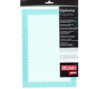 DECAdry Premium Certificates Watermarked 115gsm A4 Turquoise Blue Ref OSD4052 [Pack of 25]