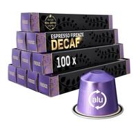 Decaf Italian 'Firenze' Espresso: Tastes Like Full-Caf | 100 Aluminum Capsules for Nespresso - Rich Flavor