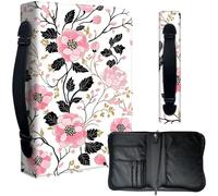 Decahouy Bible Cover Case for 9.5 x 6.7 in Large Print & Study Bibles - Waterproof PU Leather with Zipper, Handle & Pen Holder - Christian Gift for Men & Women,Pink Floral