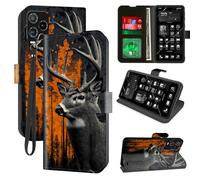 Decahouy for Blu View 5 Pro Wallet Phone Case with RFID Blocking, 4 Card Holders, Kickstand, Wrist Strap - Magnetic PU Leather Flip Case Protective Cover for Women & Men,Dark Forest Deer