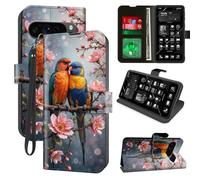 Decahouy for Google Pixel 10 Pro 6.3'' Wallet Case with RFID Blocking, 4 Card Holders, Kickstand, Wrist Strap - Magnetic PU Leather Flip Protective Cover Case for Women Men,Two Love Rainbow Lorikeets