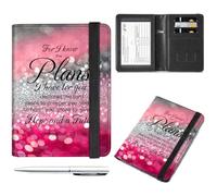 Decahouy Passport and Vaccine Card Holder Cover Combo,Travel Passport Holder Wallet with RFID Blocking, Leather Vaccine Card Slot Passport Cover Case for Women & Men, For I Know the Plans, with Pen