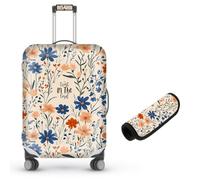 Decahouy Suitcase Cover for Luggage 18-21 Inch, Washable Elastic Anti-Scratch Luggage Protector, Durable Zipper Baggage Cover with Handle Wrap, Travel Accessories for Suitcase, Trust in the