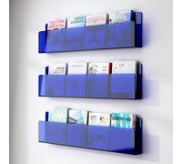 DECAKE Acrylic Floating Bookshelves Wall Mounted Bookshelf, Clear Invisible Book Display Stroage Stand for Office Kids Bedroom Hanging Magazine Organizer Rack