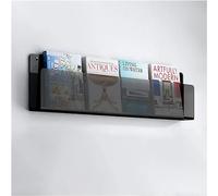 DECAKE Acrylic Floating Bookshelves Wall Mounted Bookshelf, Clear Invisible Book Display Stroage Stand for Office Kids Bedroom Hanging Magazine Organizer Rack