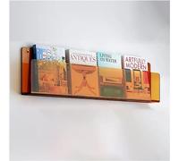 DECAKE Acrylic Floating Bookshelves Wall Mounted Bookshelf, Clear Invisible Book Display Stroage Stand for Office Kids Bedroom Hanging Magazine Organizer Rack