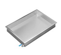 DECAKE Air Conditioner, Rectangular Drip Tray, Thickened Stainless Steel, with Drain Valve, Suitable for Kitchen, AC Bottom, Oil Plant(100x60x10cm/39x24x4in)