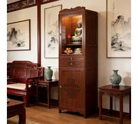 DECAKE Bamboo Home Altar Cabinet with Storage - Personal Meditation Shrine Table Drawers & Dustproof Doors for Prayer, Living Room Acrylic Door 20.8 x 13 67 in/53cm 33cm 170cm