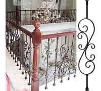 DECAKE Bronze Wrought Iron Stair Spindle Balusters - Decorative for Outdoor Steps, Deck, Front Porch Elegant Design Staircase