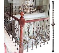 DECAKE Bronze Wrought Iron Stair Spindle Balusters - Decorative for Outdoor Steps, Deck, Front Porch Elegant Design Staircase