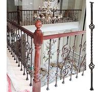 DECAKE Bronze Wrought Iron Stair Spindle Balusters - Decorative for Outdoor Steps, Deck, Front Porch Elegant Design Staircase