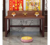 DECAKE Buddha Altar Shelf Wood Furniture, Chinese Fengshui Statue Display Shelf, Stand Meditation Prayer Table,Personal Shrine, Sturdy And Durable, Strong Load-bearing Force(Dark red fram