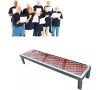 DECAKE Choir Singing Steps for Church, Choral Risers Commercial Portable, Group Photo Podium Staircase Ladder, Indoor & Outdoor Stage Platform(Red-1 Tier,Length-59)