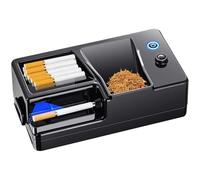 DECAKE Electric Cigarette Rolling Machine Injector with Automatic Counter Tobacco Roller Maker 3 in 1 for King/Regular Size Tubes 0.31'' 8mm(Black)