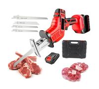 DECAKE Electric Meat Bone Saw Cutter Machine, Portabl Saw Cutting Machine Commercial, Cordless Reciprocating Saw with 4 Saw Blades for Bones, Meat, Wood