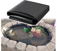 DECAKE Gardens Pond Liner Outdoor Pond Liner 10x10ft 10x15ft 16.5x28ft 20x26ft 20x31ft Fish Pond Liner Black Plastic Pond Membrane for Gardens Pools, 10 Mil Heavy Duty HDPE, Puncture and