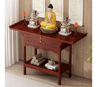 DECAKE Large altar table With Drawer and Shelf,Niche Display Stand, Ancestral Tablets Shelf Personal Shrine Altar Stand,Chinese Household meditation tables for Living Room, Bedroom Study