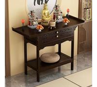 DECAKE Large altar table With Drawer and Shelf,Niche Display Stand, Ancestral Tablets Shelf Personal Shrine Altar Stand,Chinese Household meditation tables for Living Room, Bedroom Study
