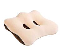 DECAKE Memory Foam Ischial Tuberosity Seat Cushion for Butt, Lower Back, Hamstrings, Hips - Two Holes Sit Bone Relief Sitting Bones