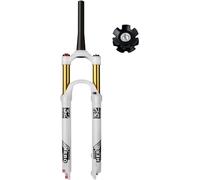 DECAKE MTB Air Fork 26/27.5/29 Mountain Bike Suspension Travel 100mm Rebound Adjust 1-1/8"Straight/Tapered Front QR 9mm Manual/Remote Lockout (Color : Tapered Manual, Size 2