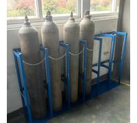 DECAKE Oxygen Cylinder Rack Height 39" Steel Oxygen Tank Storage Rack, Oxygen Cylinder Rack for Protective Gas Cylinder, Oxygen Tank Cylinder Holder Rack Mount Floor(L-168cm(66 1/8") x27cm(10 5/8"))