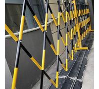 DECAKE Portable Pedestrian Safety Barrier Expandable Traffic Fence Mobile Safety Barrier Gate for Garages Schools Malls,Yellow Black-1.2x3m
