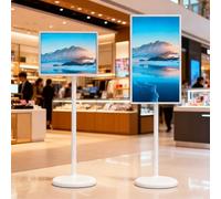 DECAKE Portable Smart Tv, 27-Inch Full Hd Touchscreen, Touchscreen Monitor, With Wheels And Remote Control, 7-Hour Battery Life,Wireless/Wired Screen Mirroring, Rotating Display 4+64GB