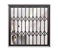DECAKE Pull Down Window Guard Gate, Aluminum Alloy Push-pull Invisible Sliding Panel, Foldable Outdoor Prevent Burglary Security Bars For Bedroom Office(66.9 x43.3in)