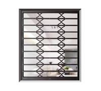 DECAKE Pull Down Window Guard Gate, Aluminum Alloy Push-pull Invisible Sliding Panel, Foldable Outdoor Prevent Burglary Security Bars For Bedroom Office(51.2 x47.2in)
