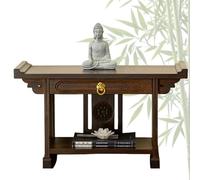 DECAKE Solid Wood Altar Table Shelf, Personal Shrine Stand Prayer Meditation Table, Buddhist For Living Room, Relaxation, Prayers(40cm/15.7in)