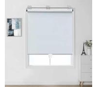 DECAKE Suction Cup Blackout Windows Shades, Retractable Sunscreen Roller Blinds, 40/50/60/70/90/110/120/150cm, No-Drill Curtains, Lightweight Insulated Blinds,White-115x150cm/45x59in