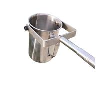 DECAKE Telescopic Water Sampler 304 Stainless Steel Pendulum Beaker Sampler Ladle Vertical Swing Sampler Water Sampling Pole For Water(Size:1.1m-3m/3.6ft-9.8ft,Color:Stainless Steel 500ml)