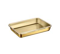 DECAKE Universal Water Tray, Air Conditioner Drip 304 Stainless Steel Suitable for AC, Condensing Units(Gold,32x41cm/12.6x16in)