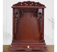 DECAKE Wall mounted solid wood personal shrine altarm,chinese cabinet pedestal offering table,buddhist prayer altar cabinet,buddha shelf niche,With pull-out storage panel,Wall-mounted(A,6