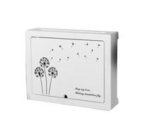 DECAKE Wireless Router Shelf, Wall Mounted Storage Box for Internet Router, Cables, Wires and Sockets, Shielding, Dandelion Color, 38 * 30 9cm