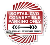 Decal Backyard Bar Decor Peel and Stick - Softail CVO Convertible Parking Only Bottle Small Waterproof Vinyl for Football(6X9CM)