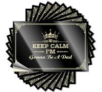 Decal Bumper Glitter Keep Calm I'm Gonna Be A Dad for Truck - Love Easy Peel Removable(12X18CM)