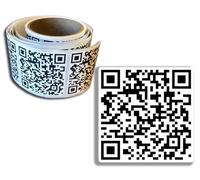 Decal Dude Rick Astley 100-Pack Weatherproof UV Resistant Black & White QR Code Stickers, 2.5"x2.5", Wood Surface, Modern Humorous Style, Single Use, Stickers