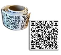Decal Dude Rick Astley 100-Pack Weatherproof UV Resistant Black & White QR Code Stickers, 2.5"x2.5", Wood Surface, Modern Humorous Style, Single Use, Stickers