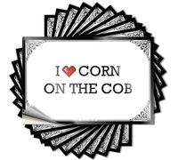 Decal Fall Outdoor Decorations Vinyl Sticker | I Love Corn On The Cob Funky for Men Use(6X9CM)