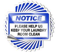 Decal for Man Cave and Decor Zoo Animal Uv Resistant Notice Please Help Us Keep Your Laundry Room Clean | Magnetic Wall Water Bottle Stickers Adults