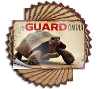 Decal Front Door Decor Waterproof Vinyl Sticker | to Guard On Duty. Cozy Hard for Things DIY Projects(8X12CM)