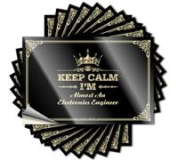 Decal Funny House Decor Waterproof Vinyl Sticker | Keep Calm I'm Almost an Electronics Engineer Encouraging Case for Teens DIY Projects(12X18CM)